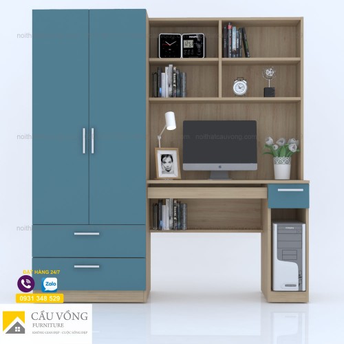 Bàn học liền tủ quần áo BHE91 Bàn học liền tủ quần áo BHE91