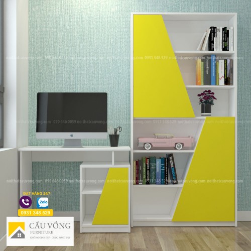 Bàn học trẻ em có tủ sách BHE98