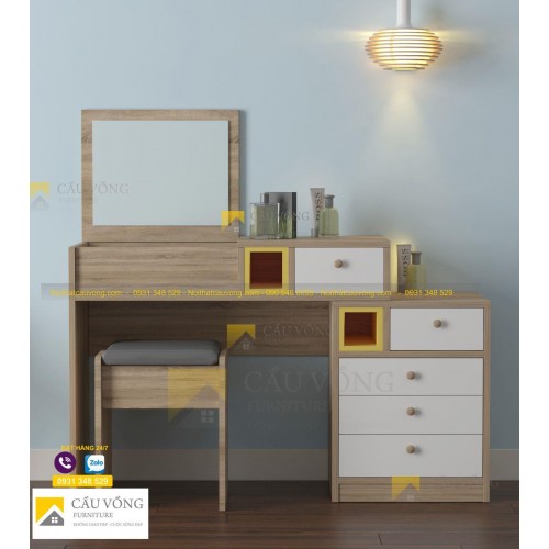 Bàn trang điểm gương gập hiện đại BTD70 Bàn trang điểm gương gập hiện đại BTD70