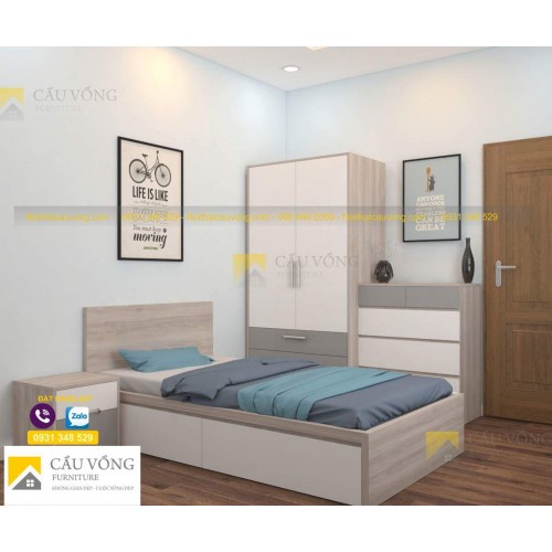Bộ giường tủ phòng ngủ đẹp BPN37 Bộ giường tủ phòng ngủ đẹp BPN37