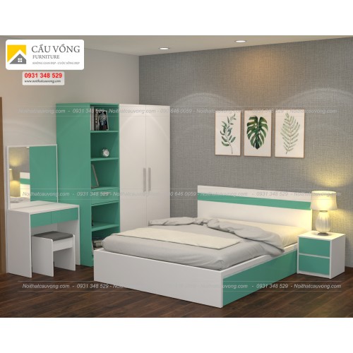 Bộ phòng ngủ màu trắng BPN12 Bộ phòng ngủ màu trắng BPN12