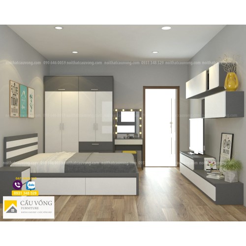 Bộ giường tủ phòng ngủ đẹp BPN41