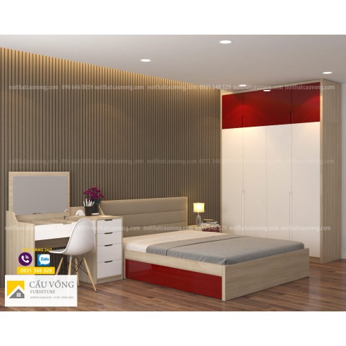 Bộ giường tủ gỗ công nghiệp BPN63