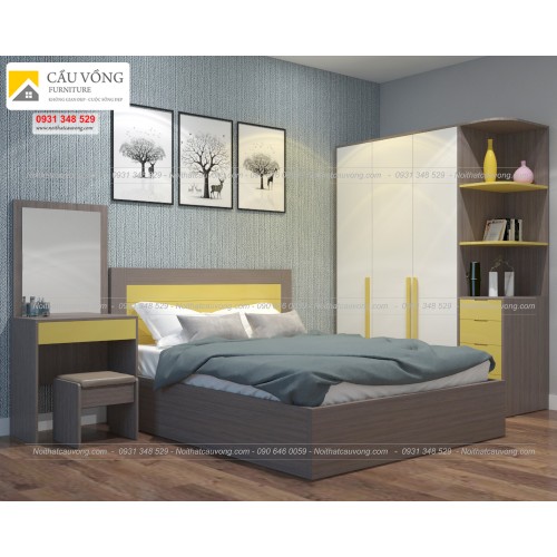 Bộ phòng ngủ thiết kế ấn tượng BPN77