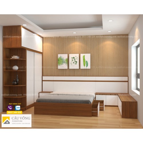 Bộ giường tủ gỗ công nghiệp BPN83 Bộ giường tủ gỗ công nghiệp BPN83