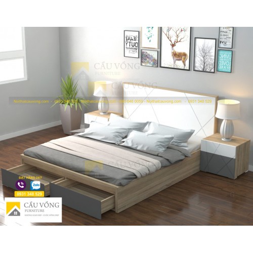 Giường ngủ gỗ đẹp GCV67 Giường ngủ gỗ đẹp GCV67