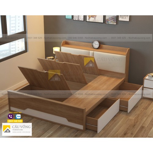 Giường hộc kéo hiện đại GCV38 Giường hộc kéo hiện đại GCV38