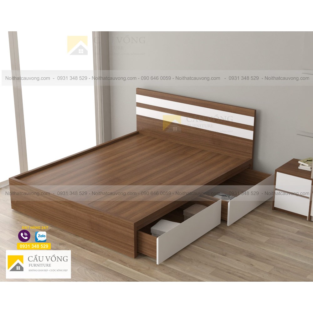 Nơi bán giường ngủ gỗ công nghiệp hiện đại giá rẻ