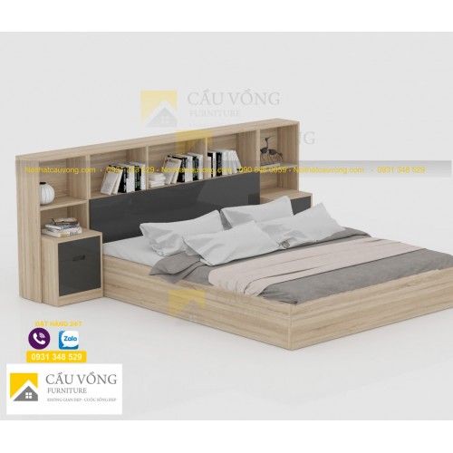 Giường ngủ kết hợp kệ sách GCV77 Giường ngủ kết hợp kệ sách GCV77