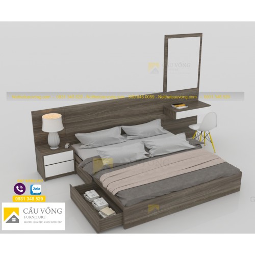Giường ngủ kết hợp bàn trang điểm GCV78 Giường ngủ kết hợp bàn trang điểm GCV78