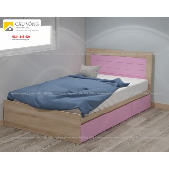Giường ngủ Trẻ em màu hồng GTE88