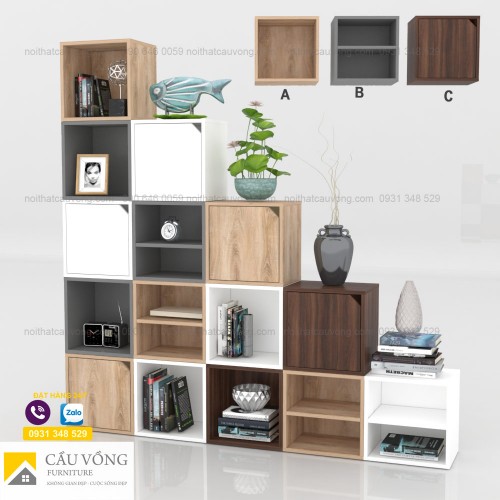 Kệ sách gỗ công nghiệp hiện đại KS38 Kệ sách gỗ công nghiệp hiện đại KS38