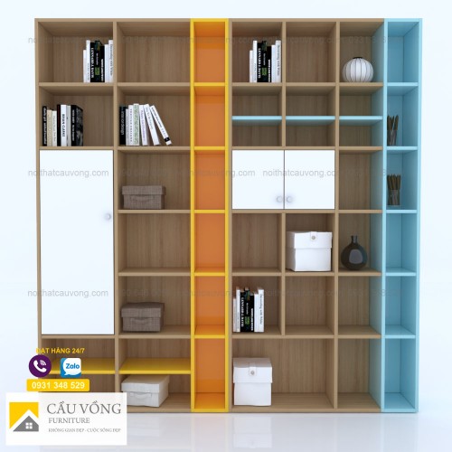 Bộ tủ kệ sách hiện đại KS46 Bộ tủ kệ sách hiện đại KS46