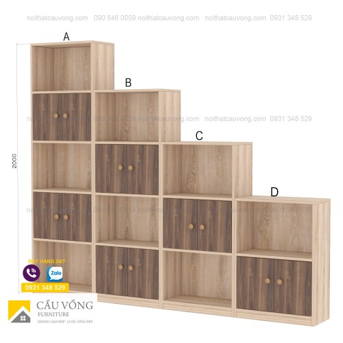 Kệ sách kiểu bậc thang KS51 Kệ sách kiểu bậc thang KS51