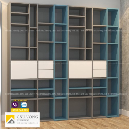 Kệ sách gỗ KS57 Kệ sách gỗ KS57