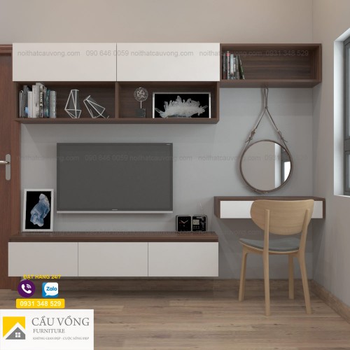 Kệ tivi liền bàn trang điểm hiện đại TV-26 Kệ tivi liền bàn trang điểm hiện đại TV-26