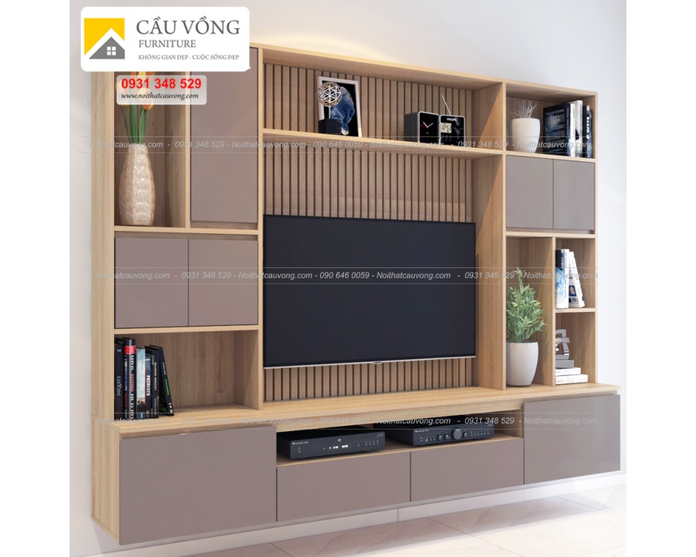 Kệ tivi phòng khách thiết kế đẹp bằng gỗ công nghiệp TV-65