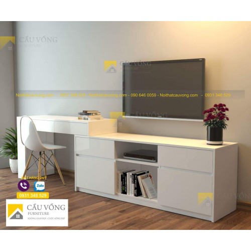 Kệ tivi phòng ngủ kết hợp bàn làm việc TV-80 Kệ tivi phòng ngủ kết hợp bàn làm việc TV-80