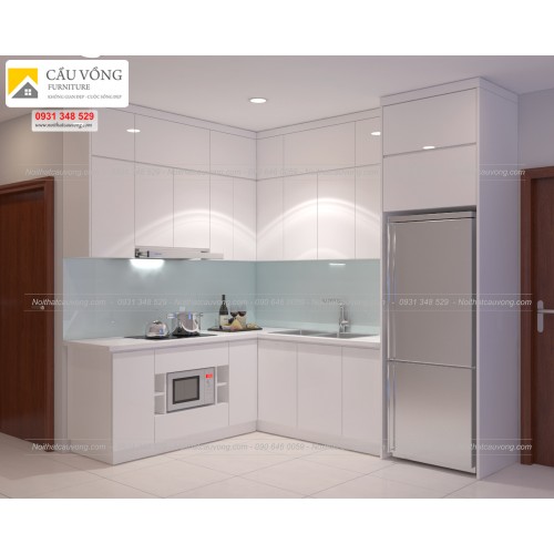 Tủ bếp gỗ công nghiệp hiện đại TB47 Tủ bếp gỗ công nghiệp hiện đại TB47