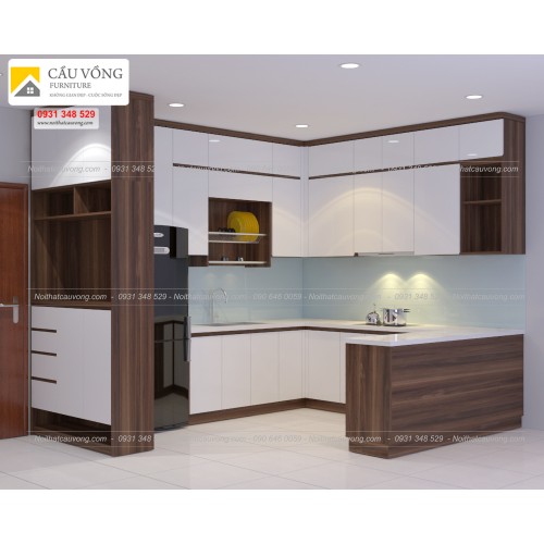 Tủ bếp chung cư hiện đại TB59 Tủ bếp chung cư hiện đại TB59