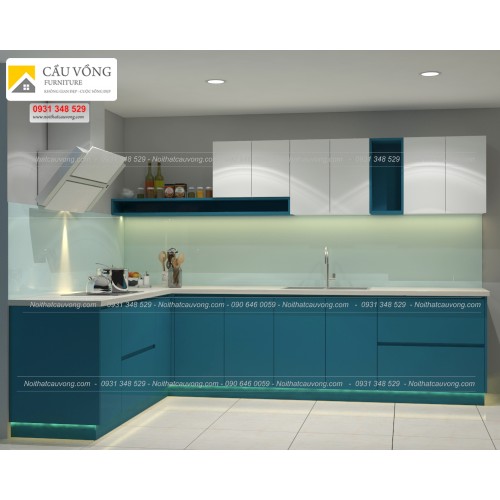 Tủ bếp gỗ công nghiệp hiện đại TB86 Tủ bếp gỗ công nghiệp hiện đại TB86