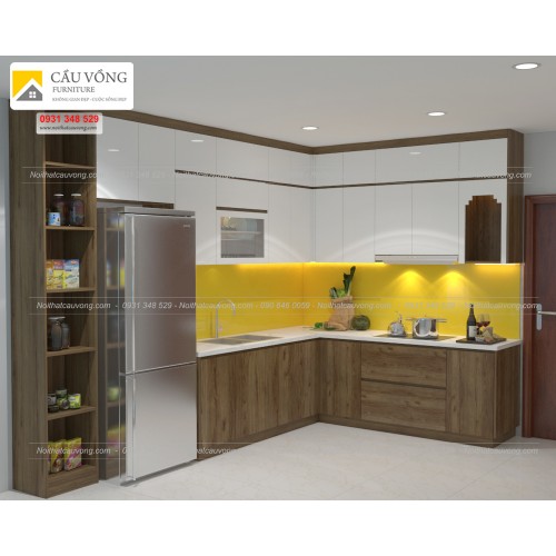 Tủ bếp chữ L TB87 Tủ bếp chữ L TB87