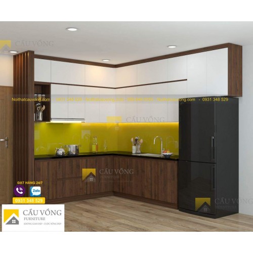 Tủ bếp Melamine hiện đại TB77 Tủ bếp Melamine hiện đại TB77