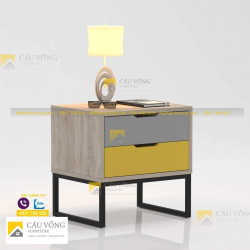 Tủ đầu giường chân sắt - TDG87 Tủ đầu giường chân sắt - TDG87