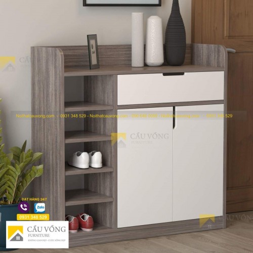 Kệ để dép bằng gỗ công nghiệp TG-96 Kệ để dép bằng gỗ công nghiệp TG-96