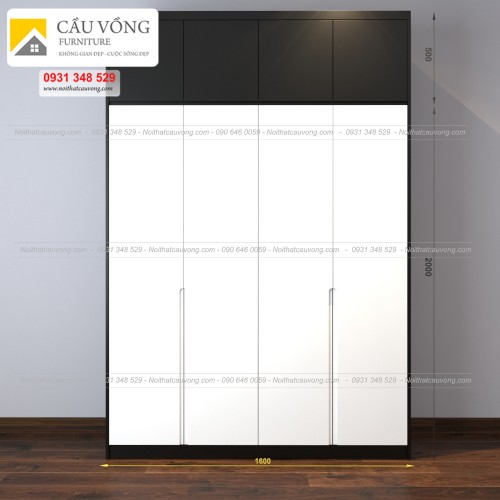 Tủ quần áo cao đụng trần TA81