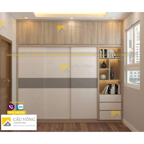 Tủ quần áo cửa lùa phong cách thiết kế thanh lịch TA22 Tủ quần áo cửa lùa phong cách thiết kế thanh lịch TA22