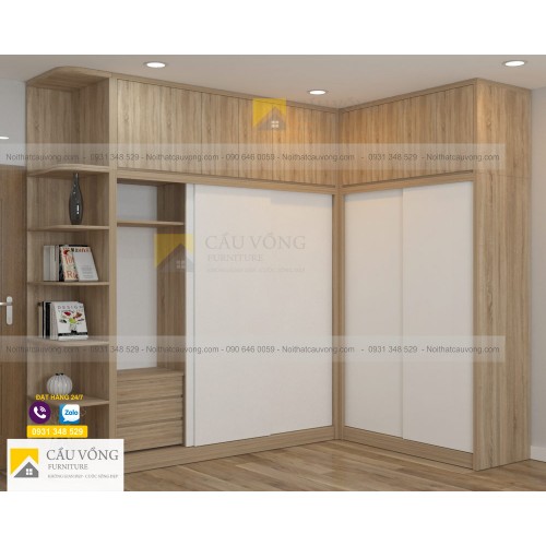Tủ áo góc L đẹp TA07