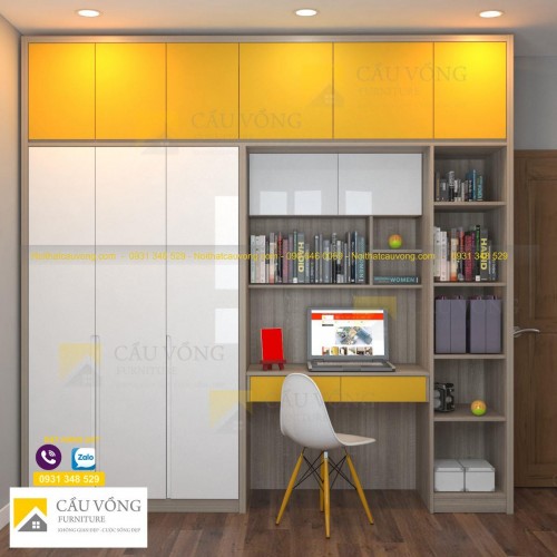 Tủ áo kết hợp bàn làm việc TA98