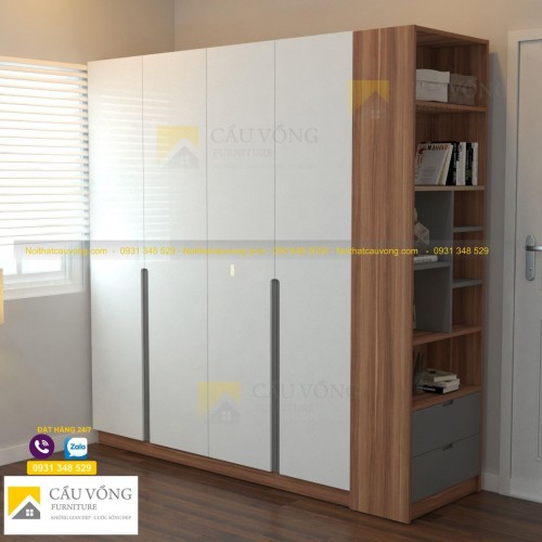 Tủ quần áo có kệ sách TA44