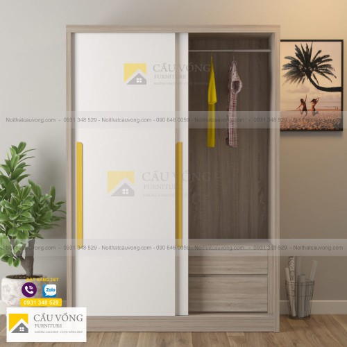 Tủ quần áo cửa lùa gỗ công nghiệp TA-08