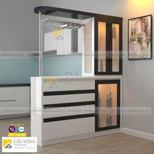 Quầy bar kết hợp tủ rượu TR97 Quầy bar kết hợp tủ rượu TR97