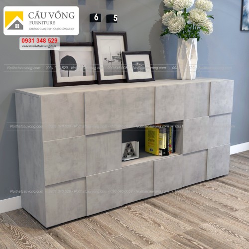 Tủ gỗ trang trí phòng khách TTCV92 Tủ gỗ trang trí phòng khách TTCV92