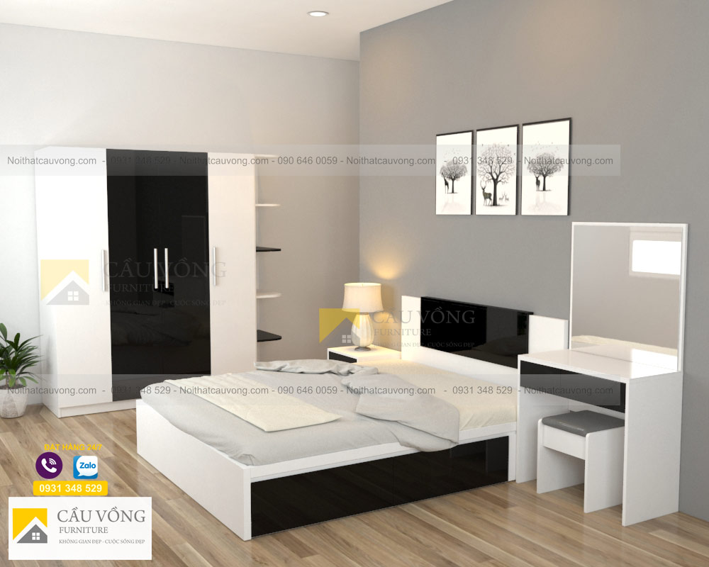 Với bộ phòng ngủ đẹp giá rẻ tpHCM BPN15 của chúng tôi, bạn có thể thỏa sức sáng tạo và tạo nên một không gian đẹp hoàn hảo cho căn phòng ngủ của bạn. Chúng tôi luôn cam kết mang đến cho bạn những sản phẩm chất lượng tốt nhất với mức giá phải chăng.