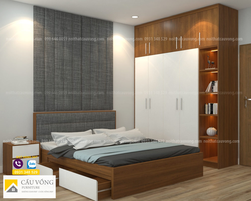 Bộ phòng ngủ đẹp gỗ công nghiệp-bộ phòng ngủ giá rẻ tphcm