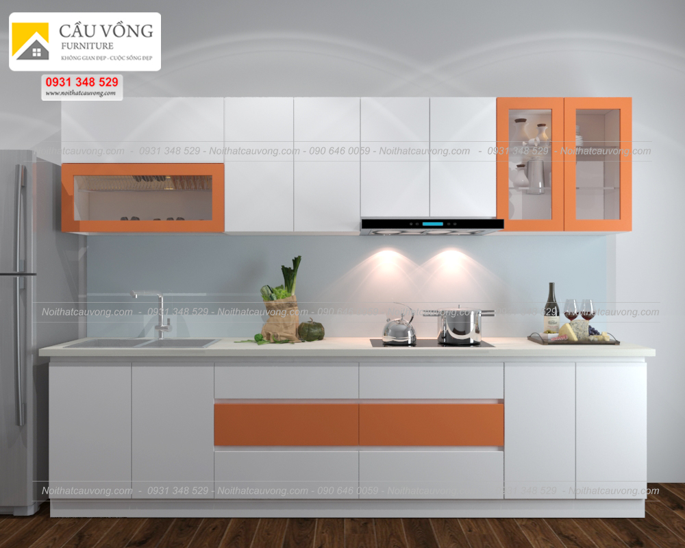 Tủ bếp gỗ MDF: Tủ bếp gỗ MDF tạo nên vẻ đẹp tươi mới cho không gian bếp của bạn với độ bền cao và sức chứa đa năng. Hãy tận hưởng cuộc sống thoải mái và hiện đại cùng với tủ bếp sang trọng này.